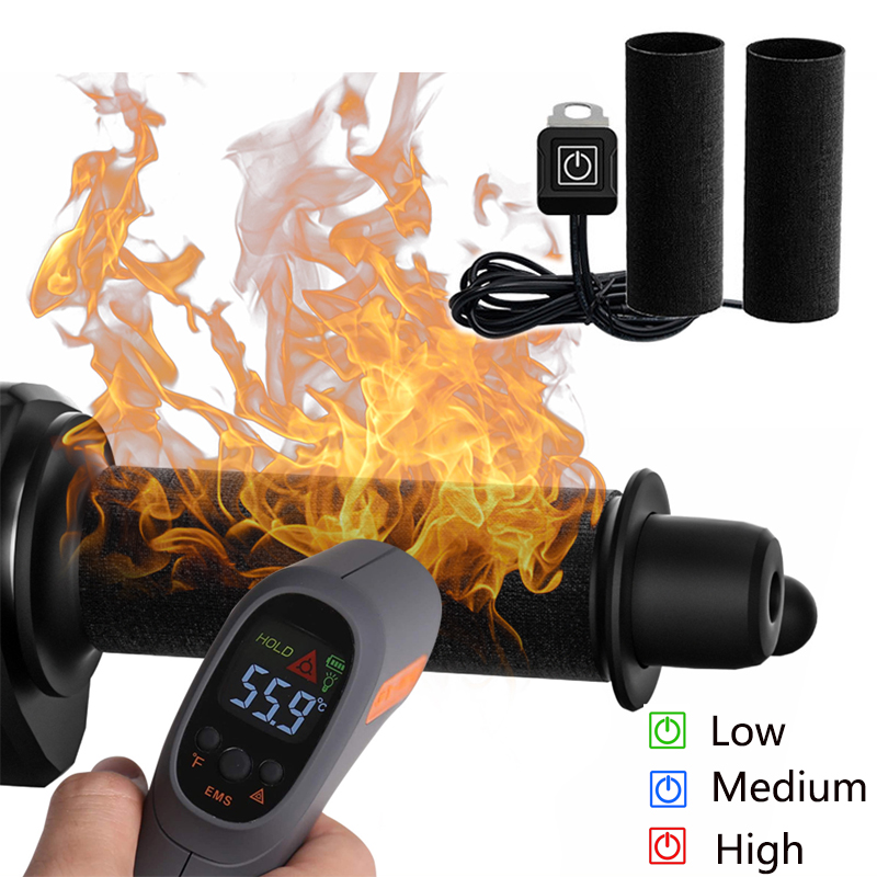 Handlebar Grip Heated - 12V 3-Gear moto manopole riscaldate impermeabile