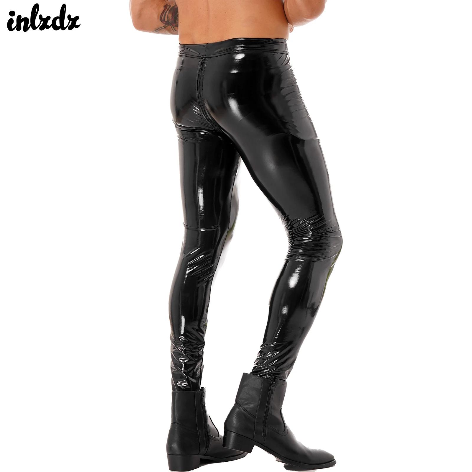 Motorcycle Gear Mens - Pantaloni skinny da uomo con cerniera